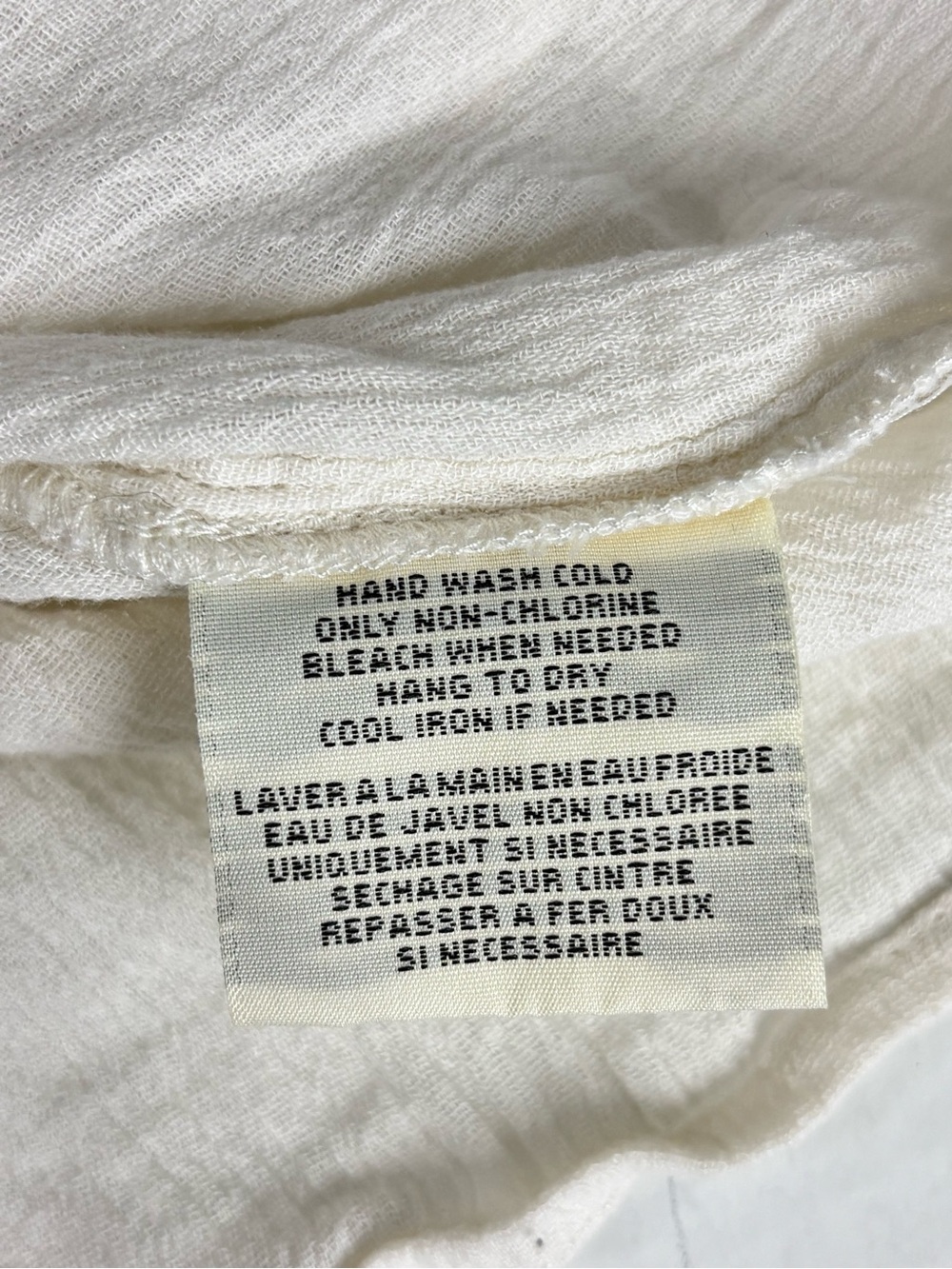 Ralph Lauren Vintage Denim & Supply Women’s White Flowy V-Neck Boho Blouse Large - Picture 9 of 10